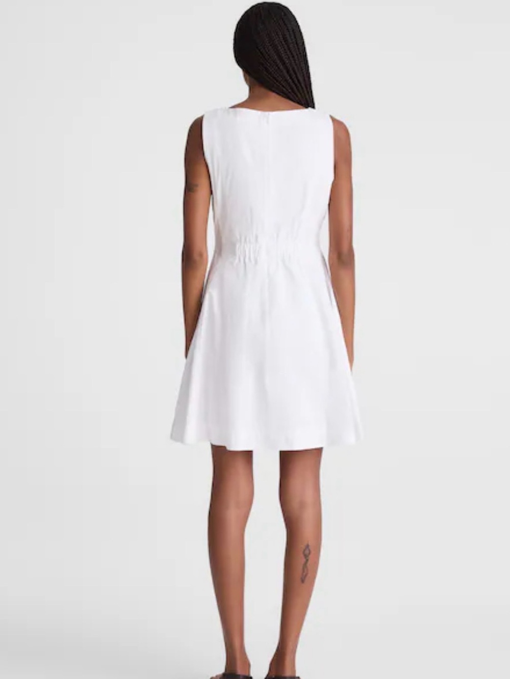 Madewell White Rylee A-Line Mini Dress Cotton Poplin NWT 2 #2735 - Picture 2 of 10
